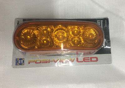 RoadPro RP-6064ASMD LED DIAMOND TAIL/TURN LIGHT LENS TRAILER TRUCK AMBER DOT/SAE