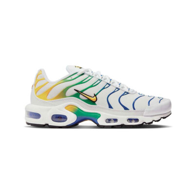 Nike Women's Air Max Plus DZ3671-101 White/Blue/Green/Yellow SZ