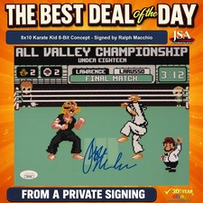 Ralph Macchio Signed 8x10 Photo Karate Kid 8-Bit Concept JSA Private Signing