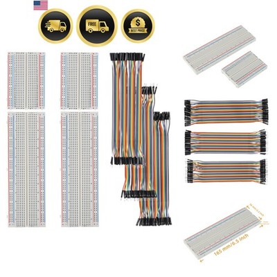 Breadboard and Jumper Wires Kit Include 830 Tie Points Breadboard 400 Tie Poi...