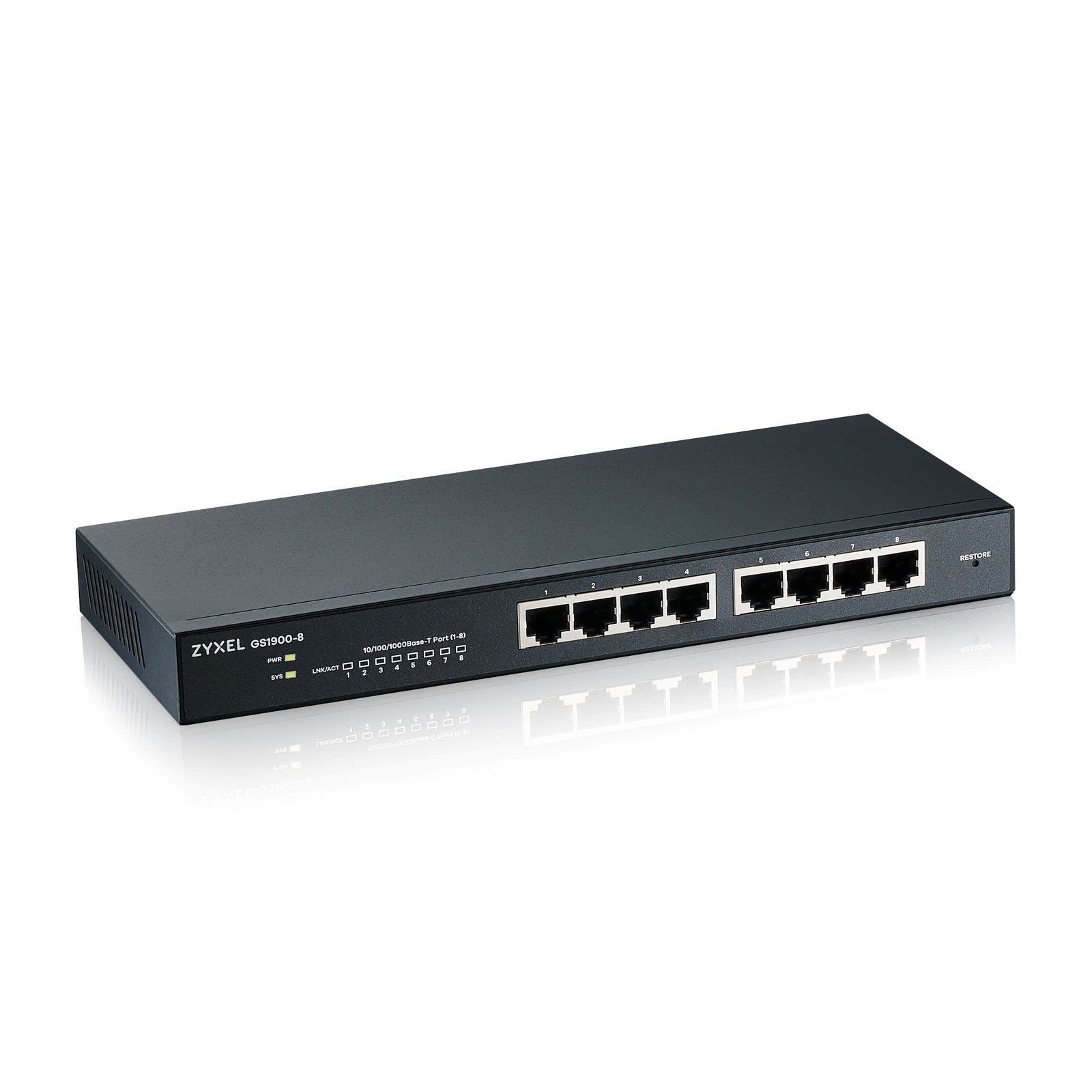 Switch Gigabit 8 Ports Smart commutateur réseau RJ45 pour fixation murale