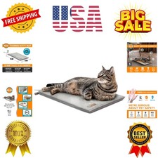 Heated Cat Bed Pad for Indoor Cats, Thermo-Kitty Mat Calming Warm Pet Heating...
