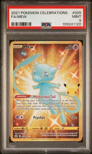 2021 POKEMON CELEBRATIONS #025 FULL ART/MEW PSA 9