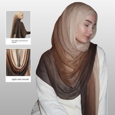 Scarf gradient watercolor UV protection summer thin shawl hijab Malaysia