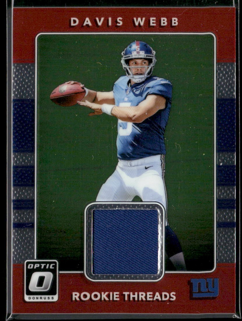Davis Webb 2017 Donruss Optic Rookie Threads Game Used Jersey #24