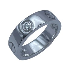 Cartier Love Ring (3PD) White Gold 750 Jewelry Used