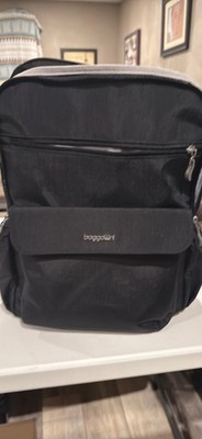 Baggallini Jessica Unisex Black Nylon Travel Backpack EUC