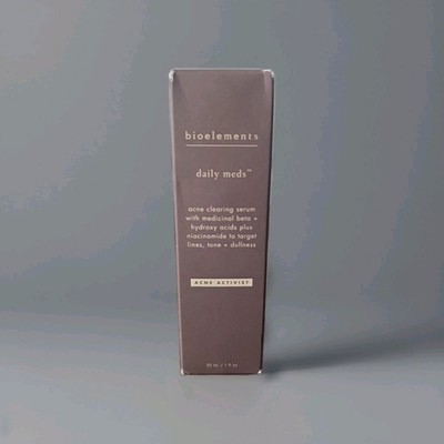 Bioelements Daily Meds Activist Clearing Serum Targets Tone Dullness New In Box