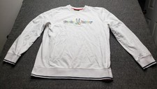 PSYCHO BUNNY MEN  s BARBON NEON GLOW SWEATSHIRT 100 WHITE Mens Sz 3XL