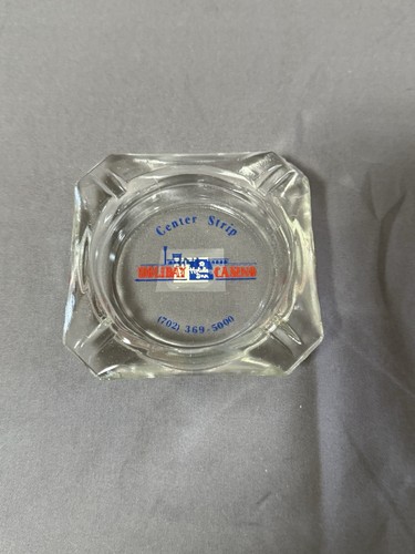 Vintage Stardust Hotel Las Vegas Glass Ashtray Black Casino 3.5"