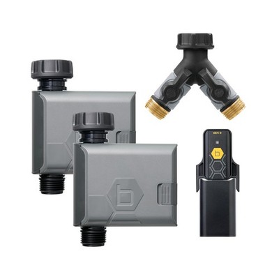 Orbit 21206 B-hyve Gen 2 Smart Hose Watering Timer, 2-Pack with Wi-Fi Hub and...