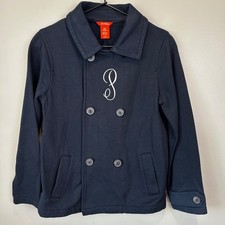 Joe Fresh Double Breasted Jacket Embroidered 'P" Girls Large 10/12