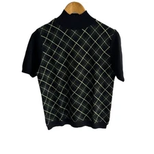 Auth DAKS - Black Light Green Women's Sweater