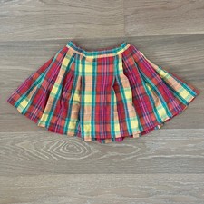 Vintage Gymboree Rainbow Tag Plaid Skirt Girls XXL 6/7 Multicolor Pleated