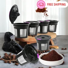 Reusable K-Cup Coffee Filter Pods Universal Fit Steel Mesh Filter Coffee Pod