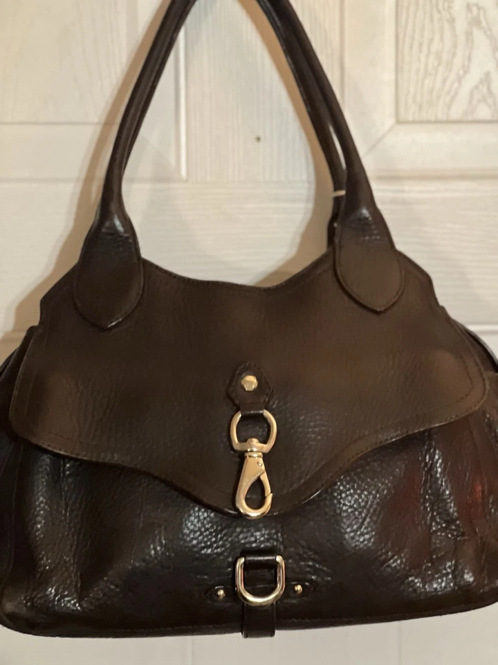 Cole Haan Brown Leather Handbag Shoulder Tote Purse Women's - Image 4 of 4