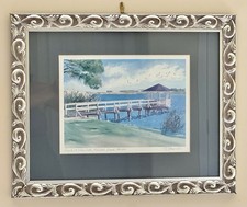 Ornate Framed Rehoboth Beach Art - Signed Robert E. Kennedy Print (17