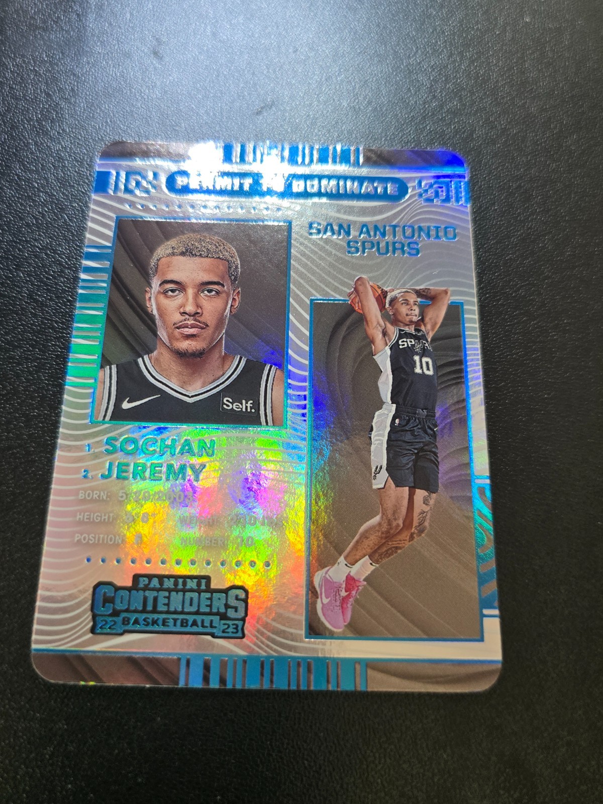 2022-23 Panini Contenders - Permit to Dominate SSP-RC Jeremy Sochan