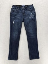 Democracy Ab Solution Jeans Womens 6 Blue Mid Rise Straight Dark Wash Stretch