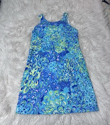 Lilly Pulitzer Melle dress ''Lilly's Lagoon'' peacock feather print Size 6