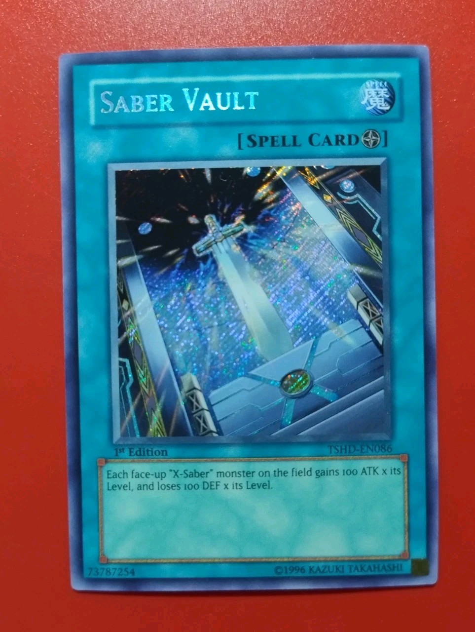 Saber Vault TSHD-EN086 YuGiOh The Shining Darkness trading card — raw and PSA graded price guide