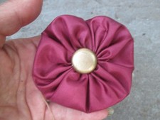 BOUTON LAITON MARRON SATIN CLAIR MARRON REENACTOR 18ÈME GUERRE COLONIALE CHAPEAU COCARDE