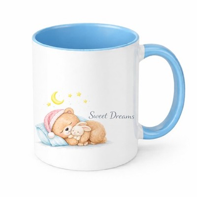 Sweet Dreams Tasse Brew Crew Geschenke weiß Keramik Teddybär Hase Tasse