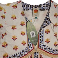 Farm Rio Mini Dress NWT, Off-White Marys Tiles, Tile Pattern sz L Fits 10, 12