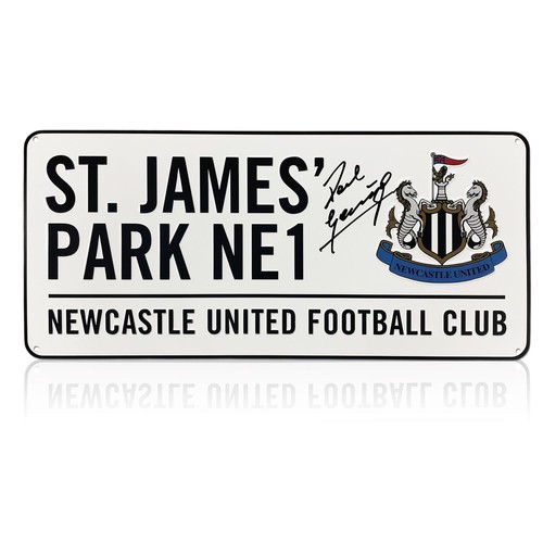 Paul Gascoigne Signed Newcastle United Street Sign. Framed - Picture 4 of 5