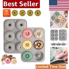 Fun Baking with 6-Cavity Silicone Donut Molds - Family-Friendly, Dishwasher Safe
