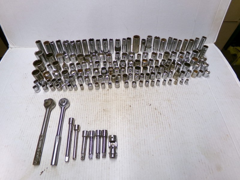 160 Drive Sockets Extensions Ratchets Mixed Assorted Easco Cornwell Williams