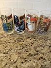 4 Coca Cola Burger King Star Wars 6” Drinking Glasses Vintage 1980-1983