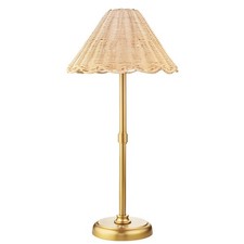 20.5'' Tall Cordless Boho Rattan Table lamp, 5200-mAh Rechargeable Battery, 3...