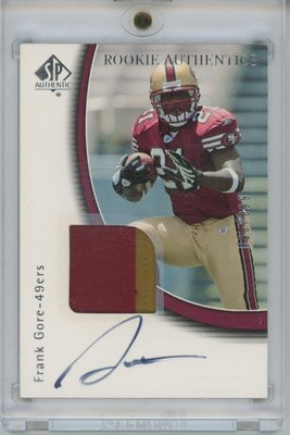 2005 Upper Deck SP Frank Gore Rookie Authentic #224 RC 2-Clr Patch Auto #/899