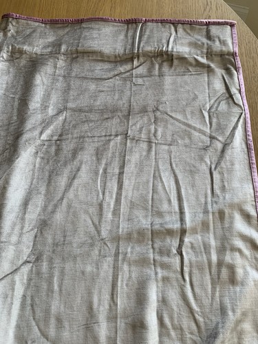 Anthropologie Velvet Curtain Set of 2 Panels 50”X 84” Silver / Lilac edging - Picture 2 of 3