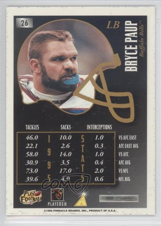 1996 Pinnacle Summit Bryce Paup #26 - Image 2 of 2