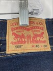 Levi's 505 Mens Blue Dark Wash Coin Pocket Denim Straight Leg Jeans Size 40X30 — photo 5