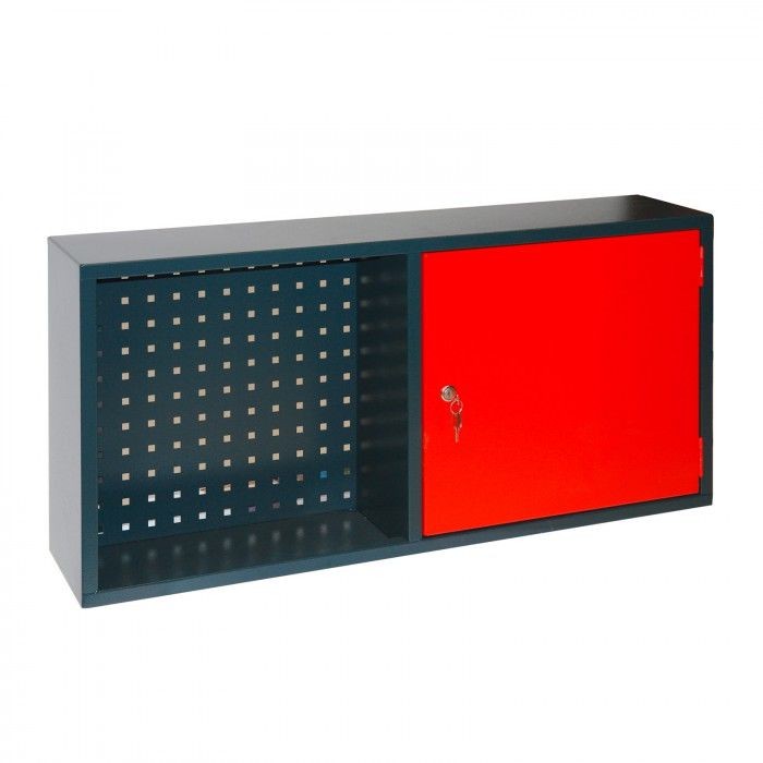 Armoire murale d'atelier 1 porte en métal gris DF40865 pour garage