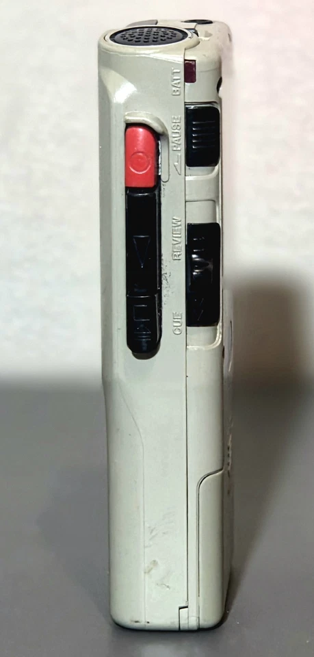 Grabadora de microcassette Sony M-P4 2 velocidades con un microcassette probado funciona Foto 3 de 4