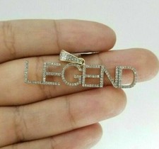 Lab Created Diamond 1.50Ct Round Men's Letter Pendant 14k Yellow Gold Plated