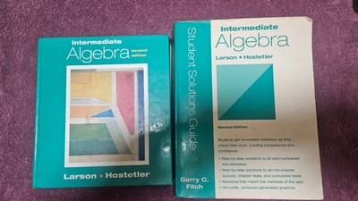      Intermediate Algebra & Solutions Guide  Larson Hostetler Fitch   1996 2nd
