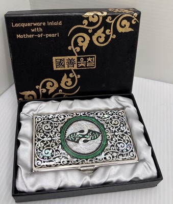 Mother of pearl Pocket Business Card ID Card Holder Credit Box Case Wallet Gift