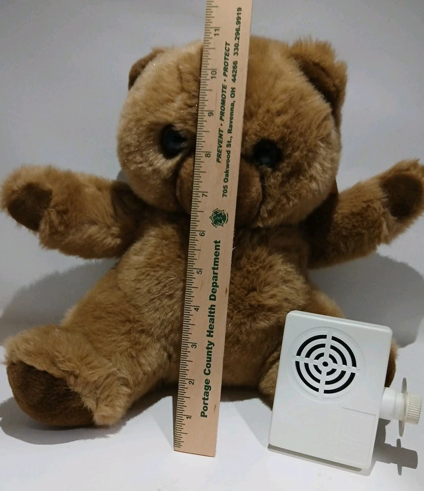 DEX Baby Womb Sound Heartbeat Teddy Bear Brown Plush Crib Toy Lovey Soother Work - Image 3 of 4