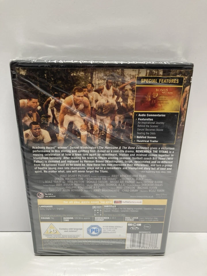 Remember The Titans DVD - Denzel Washington - New & Sealed - Image 2 of 4