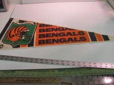 Vintage 1980s Cincinnati Bengals Pennant Signed CRIS COLLINSWORTH #80 autograph