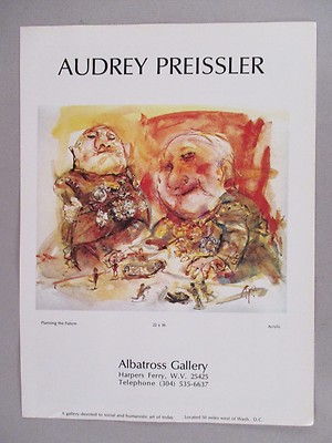 Audrey Preissler Art Gallery Exhibit PRINT AD -- 1978