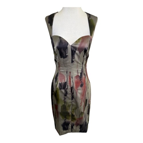 Robe De Soirée Jay Godfrey - Taille 6 - Blush - Sans Manches Asymétrique à Volants - NEUVE