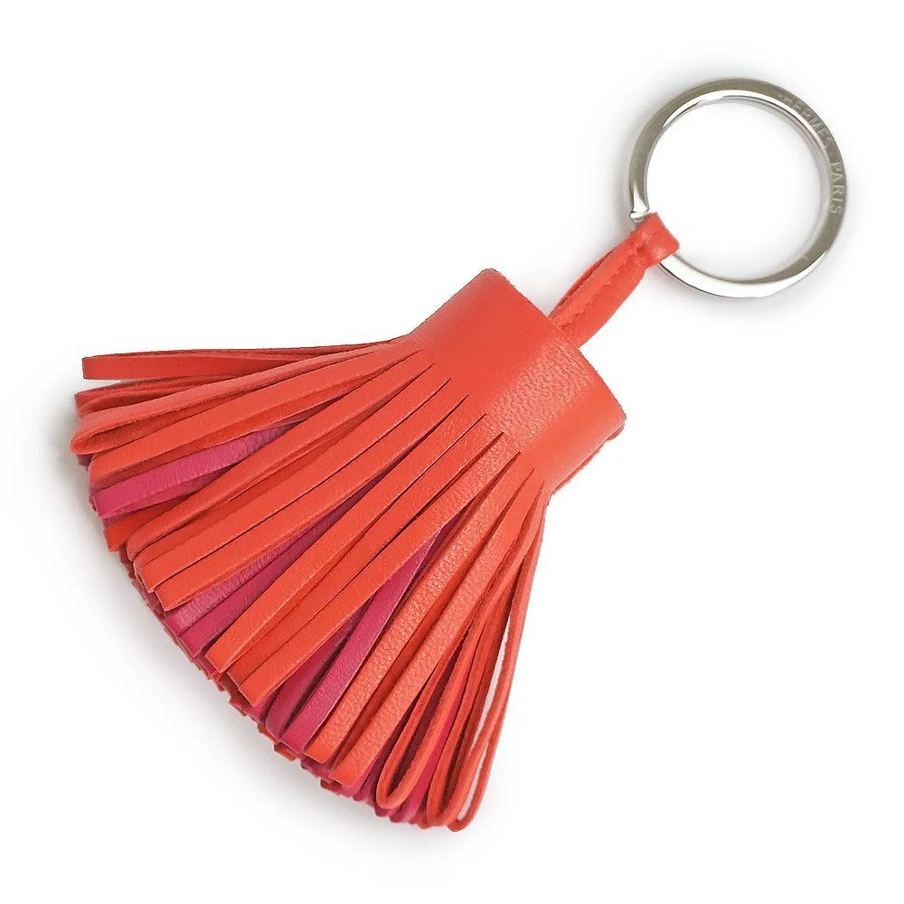Hermes Carmen Triple Color Keychain Keyring Rose Texas w Box Free