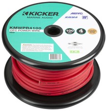 KICKER 47KMWPR4100 100 ft. 4 AWG Marine Power Wire in Red KMWPR4100