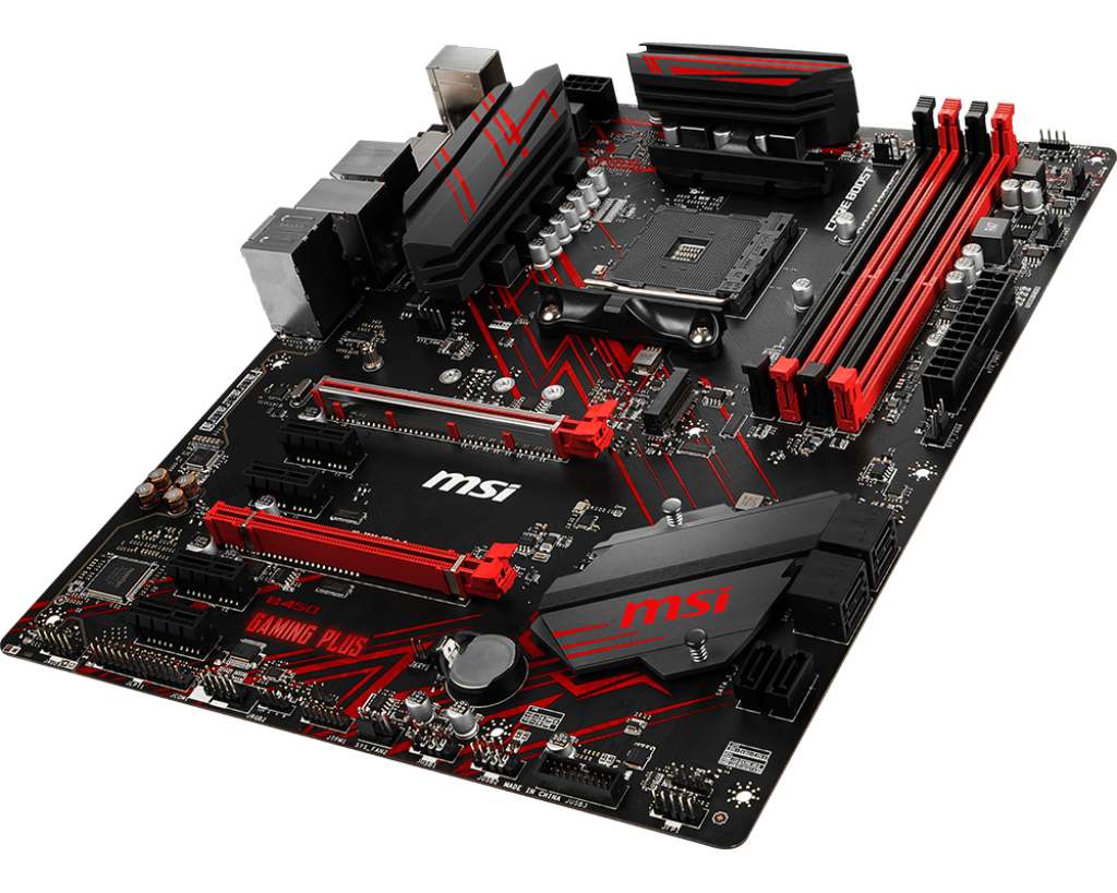 MSI B450 Gaming PLUS Motherboard Socket AM4 DDR4 SATA III PS/2 On